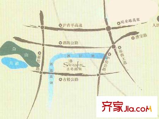 圣塔路斯交通图
