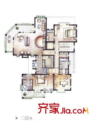 東郊半島別墅E`戶型二層 3室1廳4衛(wèi)