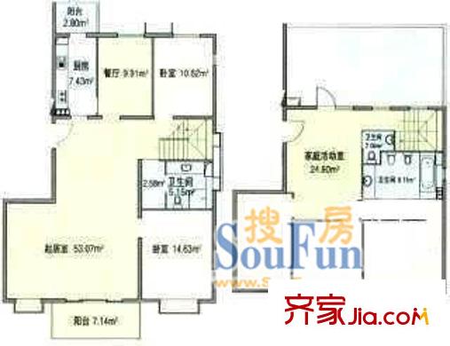 濱江龍居苑4室2廳2衛(wèi)1廚