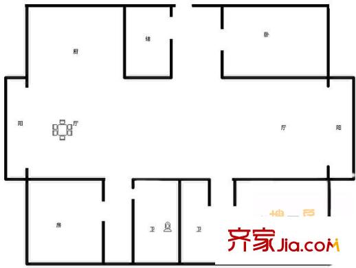 瑞禾明苑3室2廳2衛(wèi)1廚