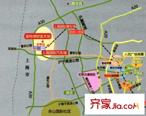 底特律财富天地公寓交通图
