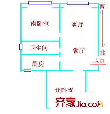 上泰花苑 2室 戶型圖