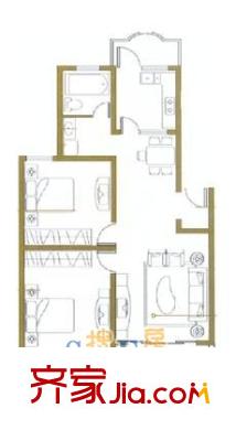 运河新村户型图户型图 2室1厅1卫1厨
