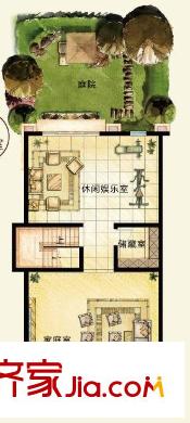 合生御廷园bS1户型地下室 3室4厅4卫1厨