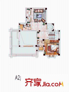 中金海棠灣別墅A2戶型1-2二層 3室2廳2衛(wèi)1廚