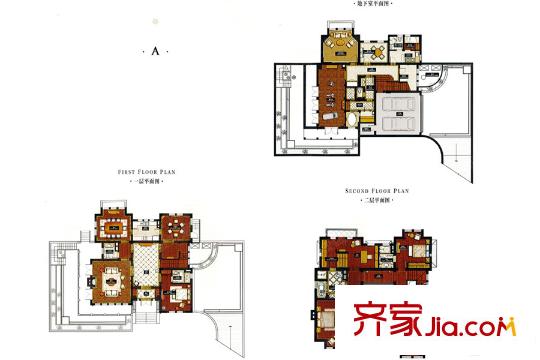 東郊花園A 4室2廳3衛(wèi)1廚