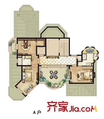 祥和王宫A户型三层 3室2卫