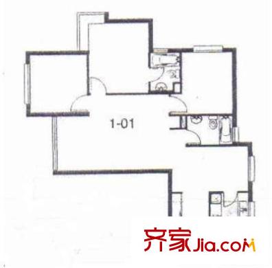 中远两湾城二期 3室 户型图