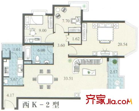 中远两湾城二期 户型图