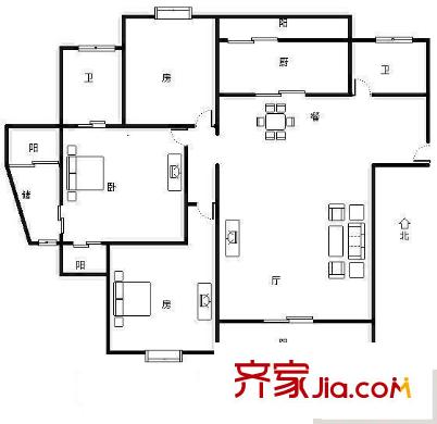 中远两湾城二期 户型图