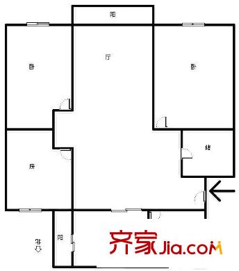 桃林二小區(qū)戶型圖戶型圖 3室2廳1衛(wèi)1廚
