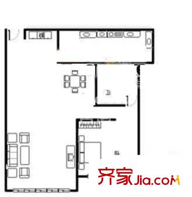 盈港花园 1室 户型图