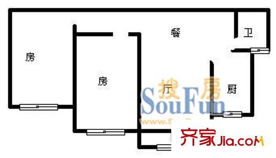 上海 天虹苑2室 戶(hù)型圖