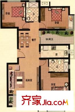 盈港花园 2室 户型图