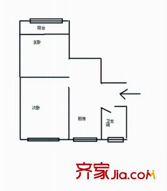 微山新村 2室 戶型圖