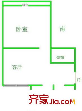微山新村 1室 戶型圖