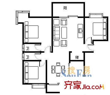 上海 金华苑 户型图