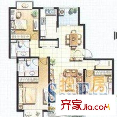 金鼎公寓户型图户型图 4室2厅2卫1厨