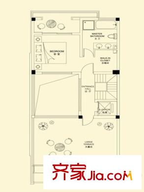 中邦城市藝墅A戶型-地上三層 3室2廳4衛(wèi)1廚