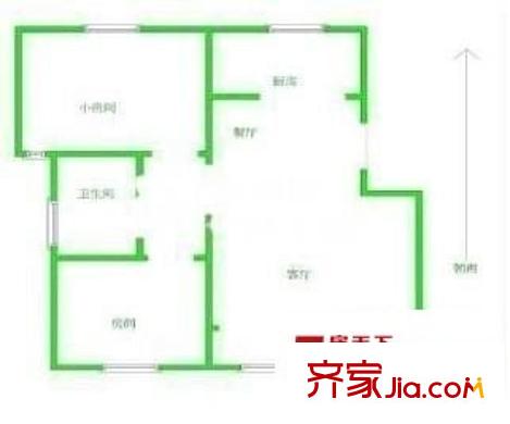 万景园户型图户型图 2室2厅1卫1厨