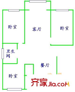 中大苑3室2廳1衛(wèi)1廚