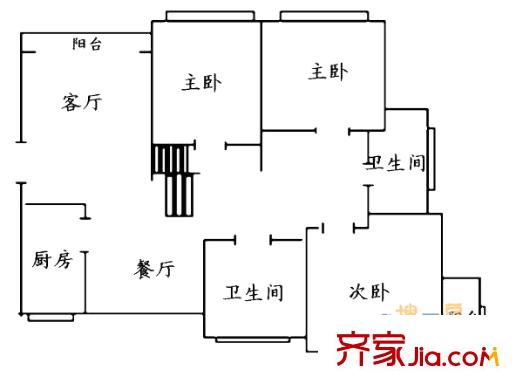 中大苑3室2廳1衛(wèi)1廚