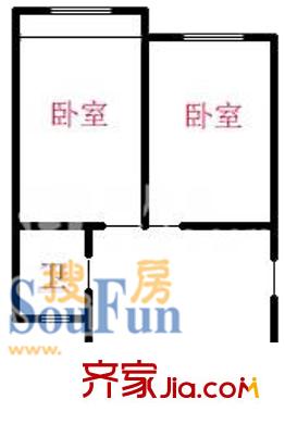 中大苑2室1廳1衛(wèi)1廚