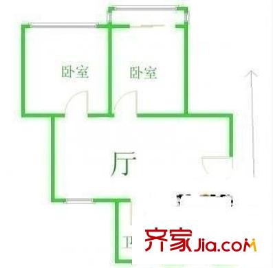 新川小區(qū)戶型圖戶型圖 2室1廳1衛(wèi)1廚