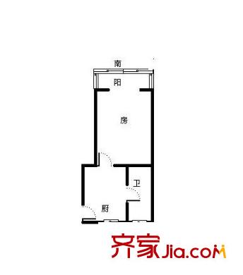 陽(yáng)二小區(qū)戶型圖戶型圖 1室1廳1衛(wèi)1廚