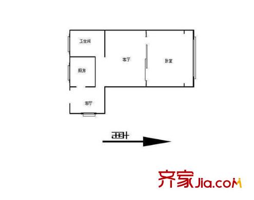 博山小區(qū) 1室 戶型圖