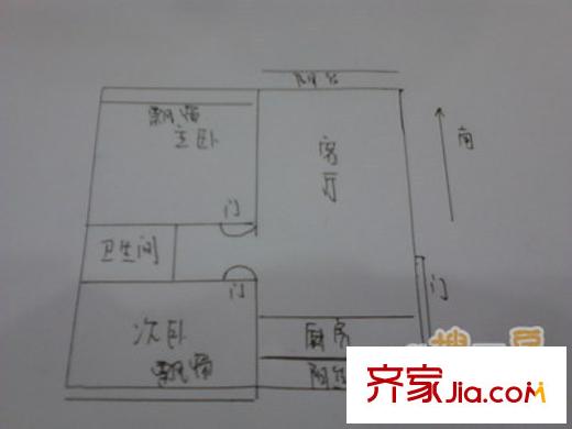 西門錦繡苑戶型圖戶型圖 2室1廳1衛(wèi)1廚