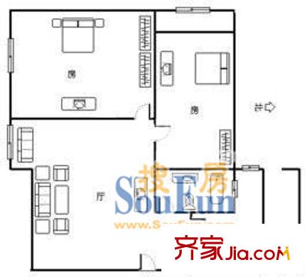 上海 海上新月(久久公寓) 户型图