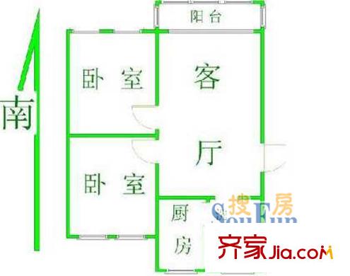 恒大華城新華苑戶型圖上海 新華苑（浦東） 戶型圖 2室2廳1衛(wèi)1廚