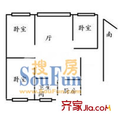 恒大華城新華苑戶型圖上海 新華苑（浦東） 戶型圖 3室2廳1衛(wèi)1廚