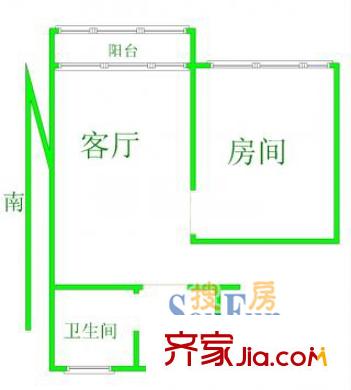 恒大華城新華苑戶型圖上海 新華苑（浦東） 戶型圖 1室1廳1衛(wèi)1廚