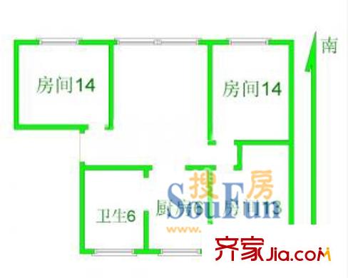 恒大華城新華苑戶型圖上海 新華苑（浦東） 戶型圖 3室1廳1衛(wèi)1廚