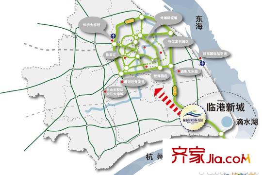 臨港海濱國際花園區(qū)位圖