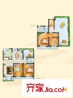 臨港海濱國際花園E-e2戶型圖 4室2廳2衛(wèi)1廚