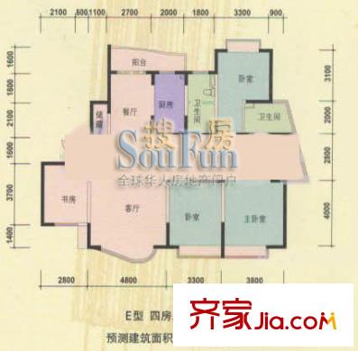 上海 仕嘉名苑E型 戶型圖