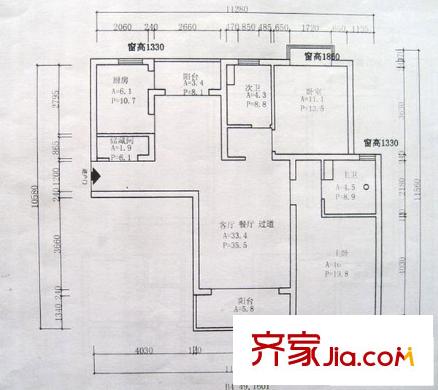 雍江星座戶型圖戶型圖 2室2廳1衛(wèi)1廚