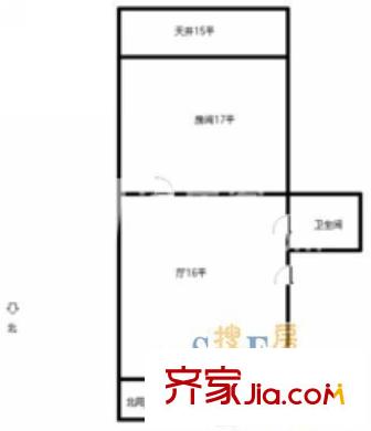 雍江星座戶型圖戶型圖 1室1廳1衛(wèi)1廚