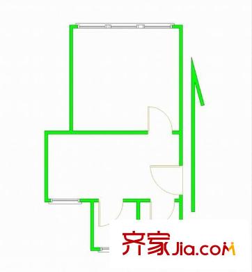 濟陽新村 1室 戶型圖