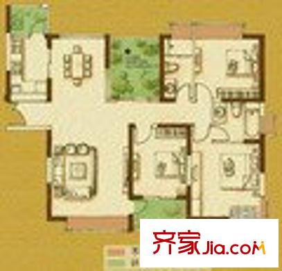 明光苑戶型圖戶型圖 3室2廳2衛(wèi)1廚