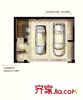 象嶼鼎城別墅戶(hù)型圖雙拼SN戶(hù)型-地下二層 5室2廳4衛(wèi)1廚