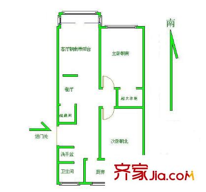梅花苑戶型圖戶型圖 2室2廳1衛(wèi)1廚