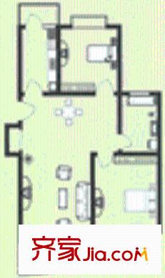 金橋新城四期金舍苑戶型圖金橋新城(金石苑) 戶型圖 2室2廳1衛(wèi)1廚