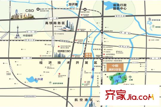 華啟前程印象區(qū)位圖