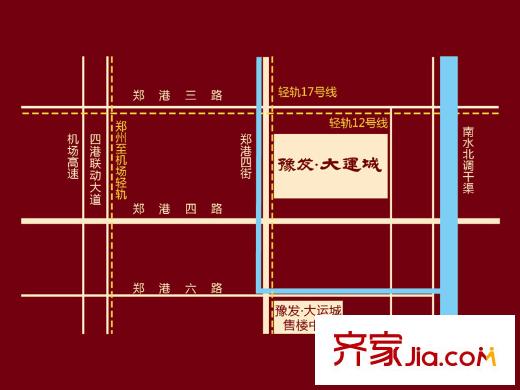 豫發(fā)大運(yùn)城國(guó)園區(qū)位圖