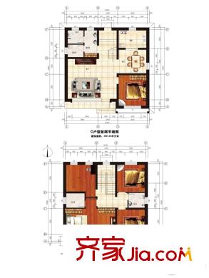 江南别院一期C户型 4室2厅5卫1厨