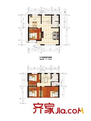 江南别院一期A户型 4室3厅5卫1厨